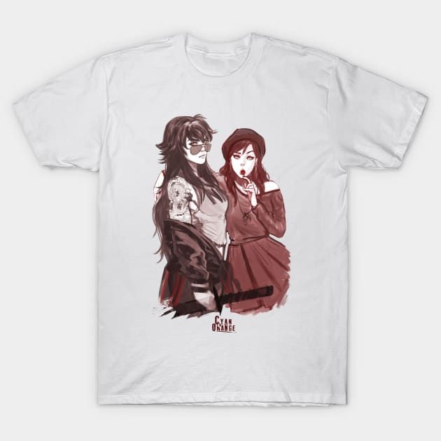 Nirvana & Raja - Sketch Edition T-Shirt by Cyan-Orange